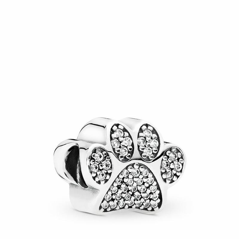 Talismane Pandora Dog Paw Print Argint (BcXstWir)